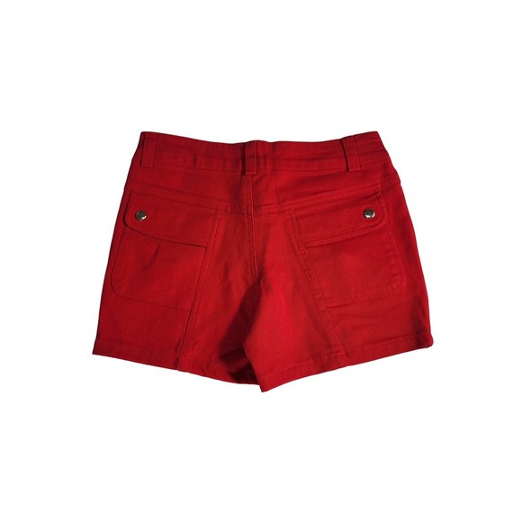 Y2K Luan n Luu Red Mini Skirt Y2K Low Rise Zipper Pockets Cotton Blend M - Picture 4 of 6